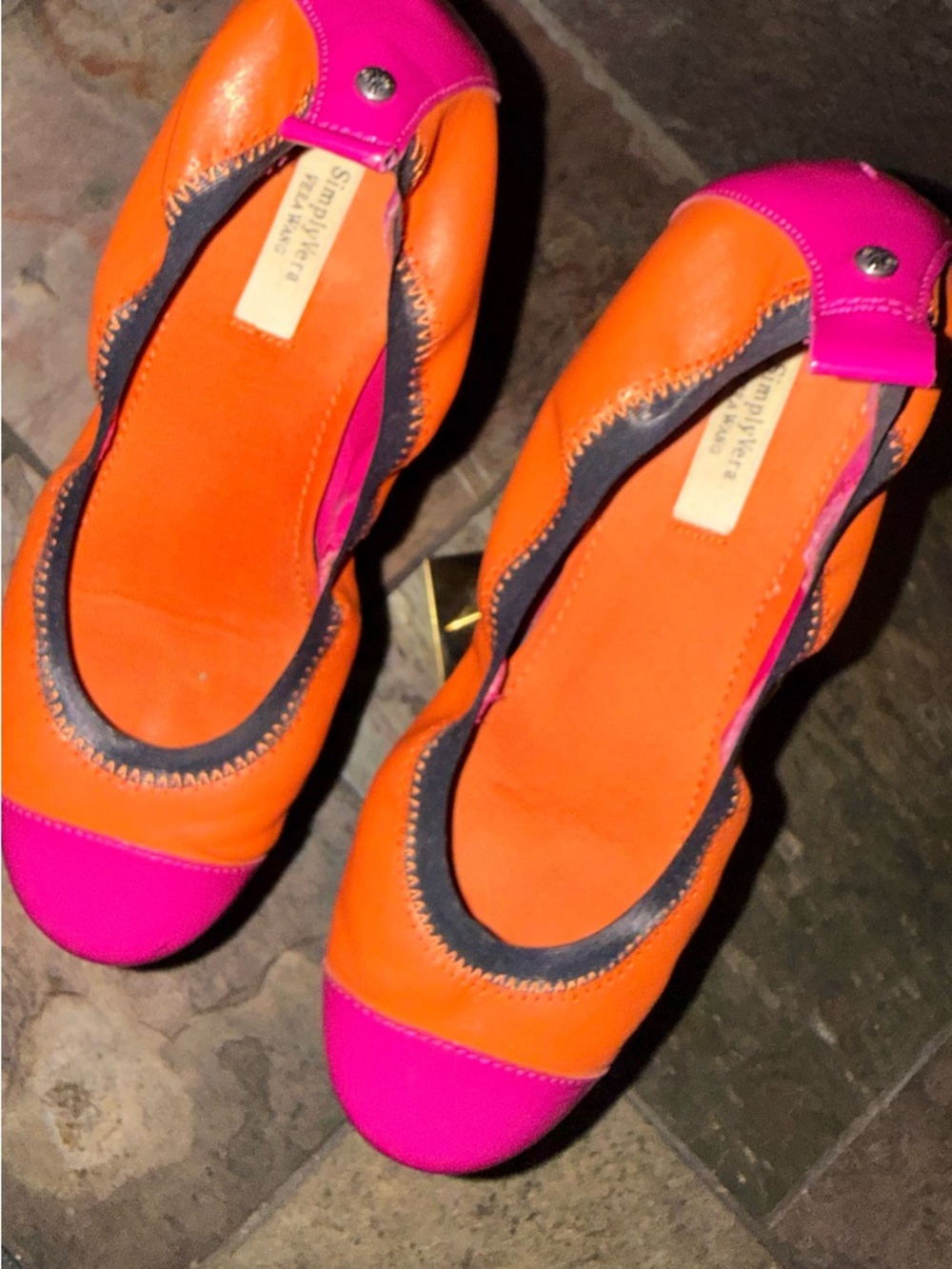 Simply Vera Vera Wang ballet flat shoes in the “SVANDREAMULTI” Style, Sz. 7.5
